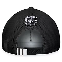 NHL Fanatics Gray/Black Chicago Blackhawks Authentic Pro Home Ice Trucker Adjustable Hat