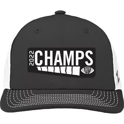 NCAA Charcoal/White Utah Utes 2022 PAC-12 s Locker Room Adjustable Hat