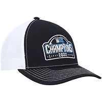 NCAA Black/White Michigan Wolverines 2022 Big Ten Football Conference s Locker Room Adjustable Trucker Hat