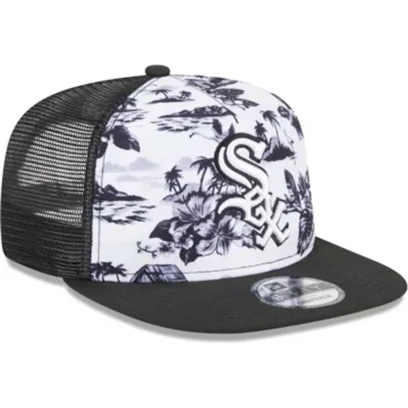 Chicago White Sox MLB White/Black Chicago Sox Vacay 2.0 A-Frame Trucker 9FIFTY Snapback Hat