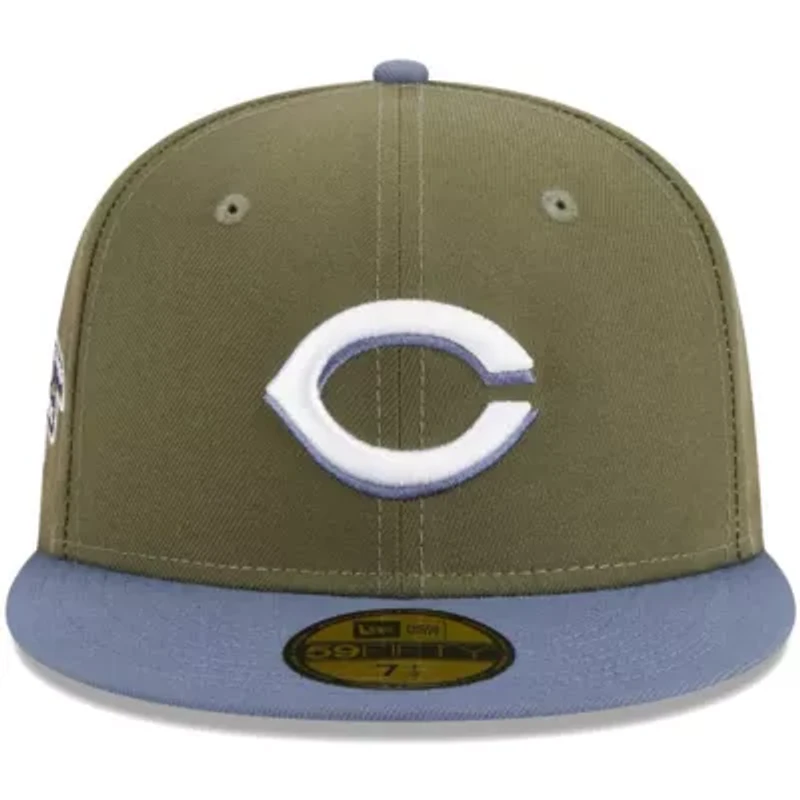 MLB Olive/Blue Cincinnati Reds 59FIFTY Fitted Hat