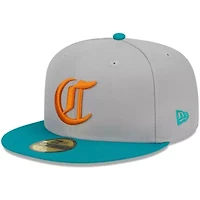 MLB Gray/Teal Cincinnati Reds 59FIFTY Fitted Hat