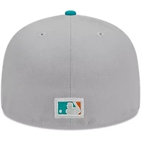 MLB Gray/Teal Cincinnati Reds 59FIFTY Fitted Hat