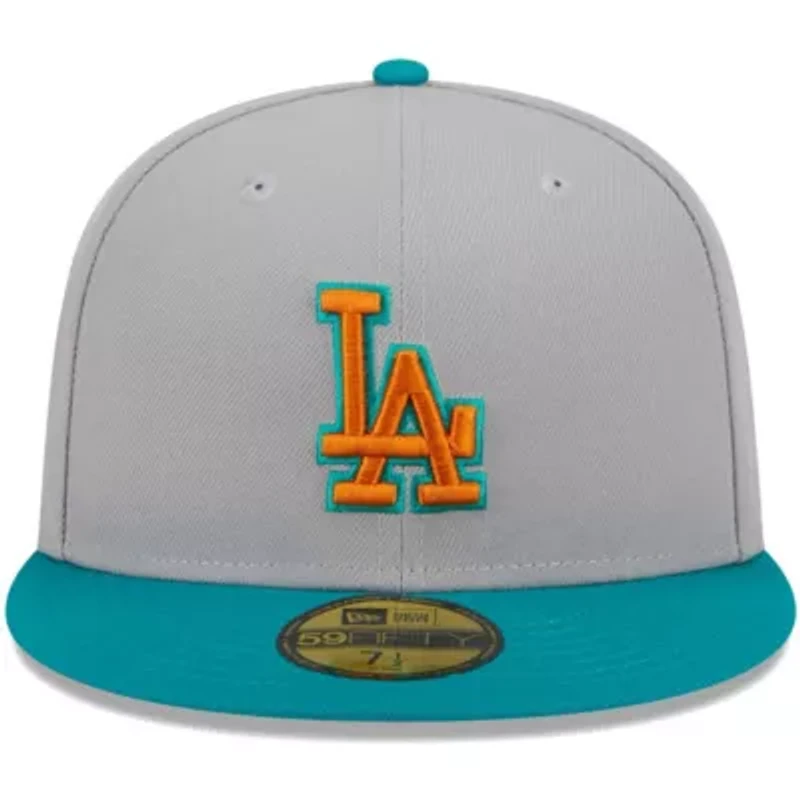 MLB Gray/Teal Los Angeles Dodgers 59FIFTY Fitted Hat