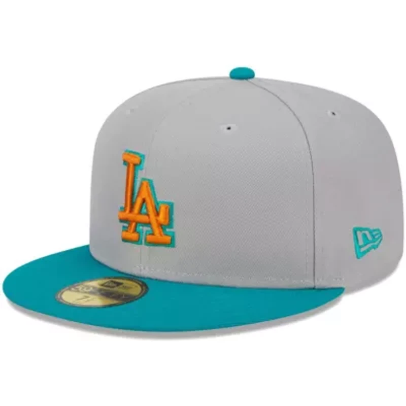 MLB Gray/Teal Los Angeles Dodgers 59FIFTY Fitted Hat