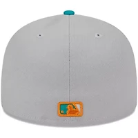 MLB Gray/Teal Los Angeles Dodgers 59FIFTY Fitted Hat