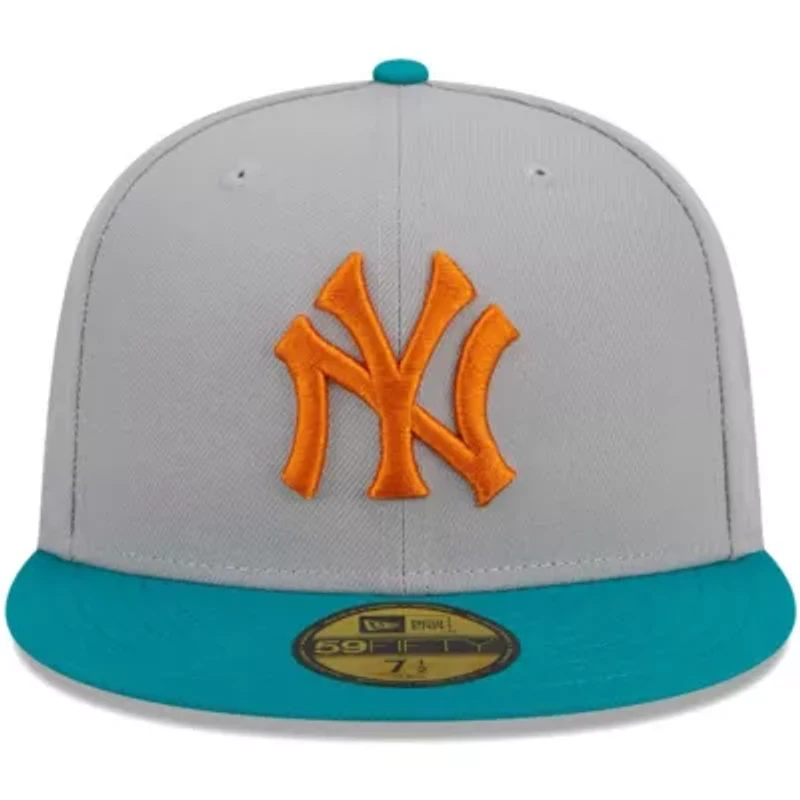 MLB Gray/Teal New York Yankees 59FIFTY Fitted Hat