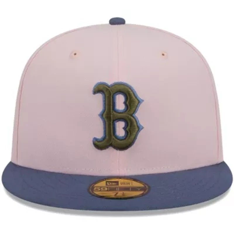 Boston Red Sox MLB Pink/Blue Undervisor 59FIFTY Fitted Hat