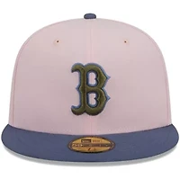 Boston Red Sox MLB Pink/Blue Undervisor 59FIFTY Fitted Hat