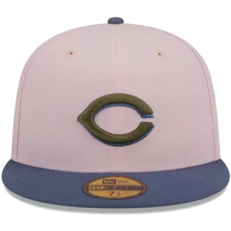 MLB Pink/Blue Cincinnati Reds Undervisor 59FIFTY Fitted Hat