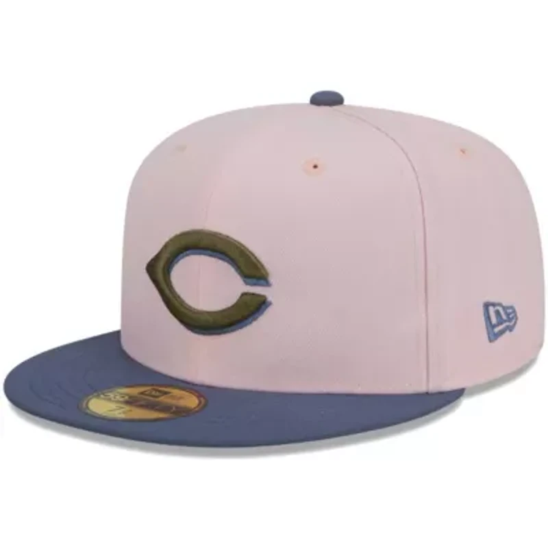 MLB Pink/Blue Cincinnati Reds Undervisor 59FIFTY Fitted Hat