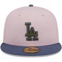 MLB Pink/Blue Los Angeles Dodgers Undervisor 59FIFTY Fitted Hat