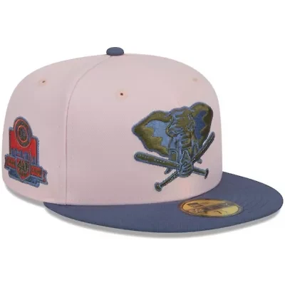 Oakland Athletics MLB Pink/Blue Undervisor 59FIFTY Fitted Hat