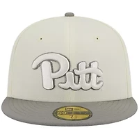 NCAA Stone/Gray Pitt Panthers Chrome & Concrete 59FIFTY Fitted Hat