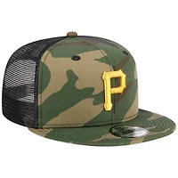 MLB Pittsburgh Pirates Woodland Trucker 9FIFTY Snapback Hat