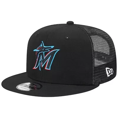 MLB Miami Marlins Team Color Trucker 9FIFTY Snapback Hat