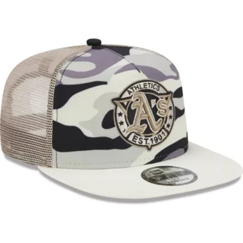 Oakland Athletics MLB Athletics Chrome A-Frame 9FIFTY Trucker Snapback Hat