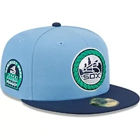 Chicago White Sox MLB Light Blue/Navy Undervisor 59FIFTY Fitted Hat