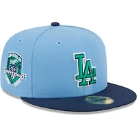 MLB Light Blue/Navy Los Angeles Dodgers Undervisor 59FIFTY Fitted Hat