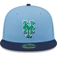 MLB Light Blue/Navy New York Mets Undervisor 59FIFTY Fitted Hat