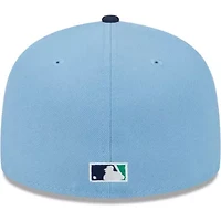 MLB Light Blue/Navy New York Mets Undervisor 59FIFTY Fitted Hat