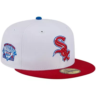 Chicago White Sox MLB White/Red Undervisor 59FIFTY Fitted Hat