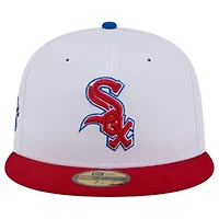 Chicago White Sox MLB White/Red Undervisor 59FIFTY Fitted Hat