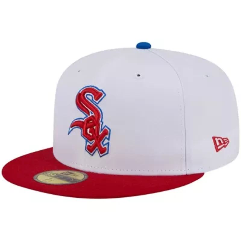 Chicago White Sox MLB White/Red Undervisor 59FIFTY Fitted Hat