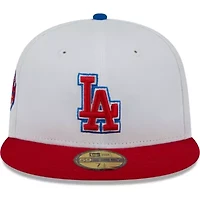 MLB White/Red Los Angeles Dodgers Undervisor 59FIFTY Fitted Hat