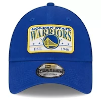 NBA Golden State Warriors Plate Oversized Patch Trucker 9FORTY Adjustable Hat