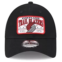 NBA Portland Trail Blazers Plate Oversized Patch Trucker 9FORTY Adjustable Hat