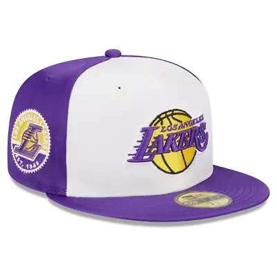 NBA Los Angeles Lakers Throwback Satin 59FIFTY Fitted Hat