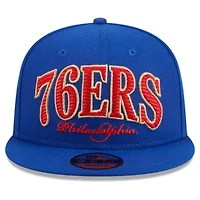 NBA Philadelphia 76ers Golden Tall Text 9FIFTY Snapback Hat