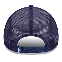 MLB White/Royal Los Angeles Dodgers Stacked A-Frame Trucker 9FORTY Adjustable Hat