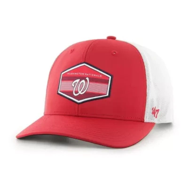 MLB Red/White Washington Nationals Burgess Trucker Snapback Hat