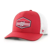 MLB Red/White Washington Nationals Burgess Trucker Snapback Hat