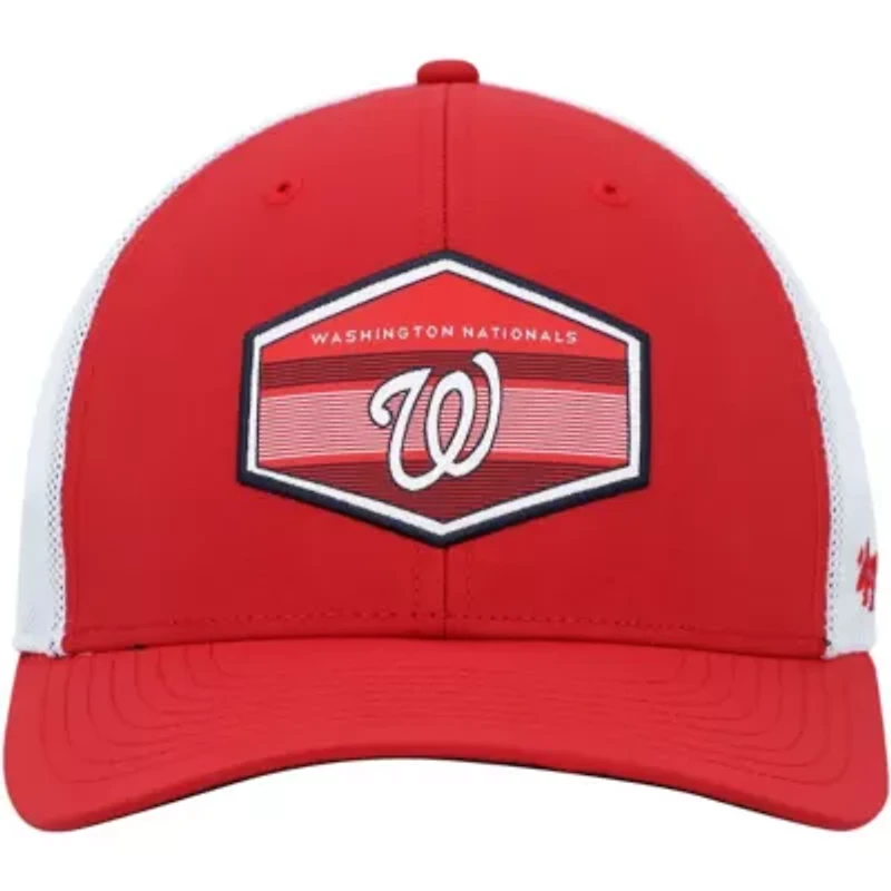 MLB Red/White Washington Nationals Burgess Trucker Snapback Hat
