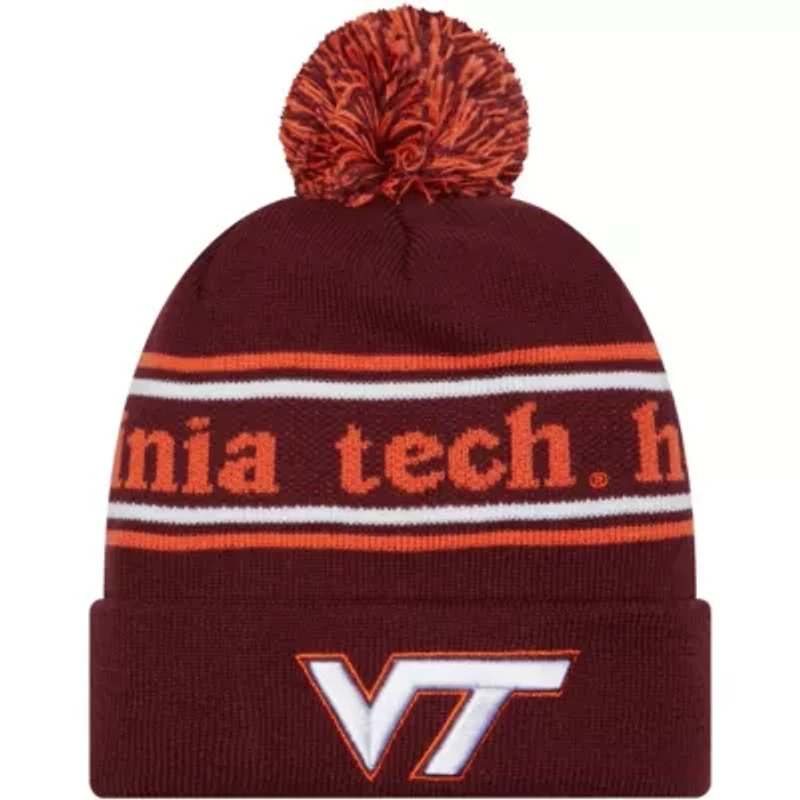 NCAA Virginia Tech Hokies Marquee Cuffed Knit Hat with Pom