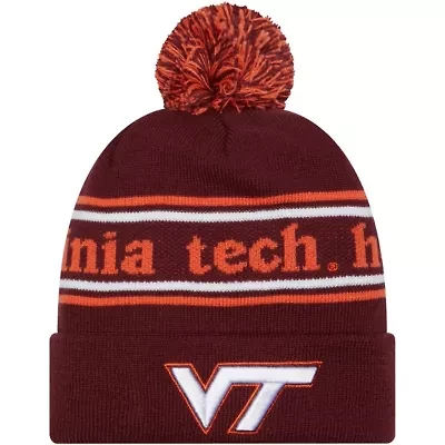 NCAA Virginia Tech Hokies Marquee Cuffed Knit Hat with Pom