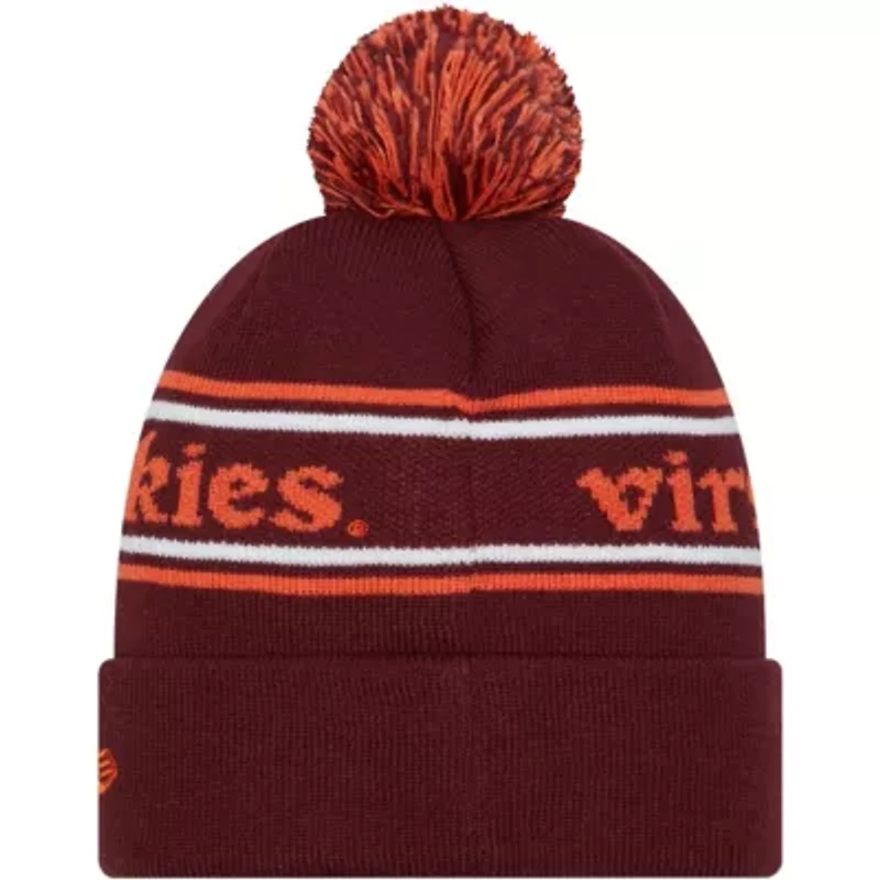 NCAA Virginia Tech Hokies Marquee Cuffed Knit Hat with Pom