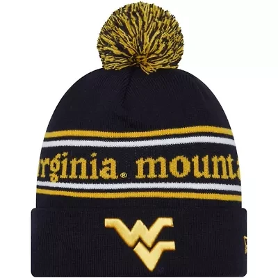 NCAA West Virginia Mountaineers Marquee Cuffed Knit Hat with Pom