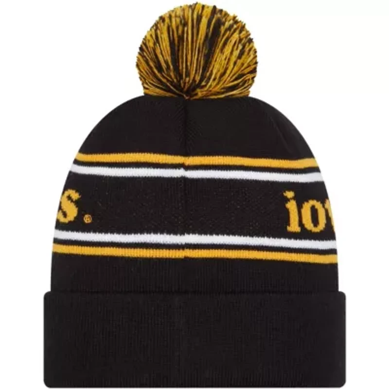 NCAA Iowa Hawkeyes Marquee Cuffed Knit Hat with Pom