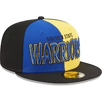 NBA Black/Royal Golden State Warriors Pop Front 59FIFTY Fitted Hat
