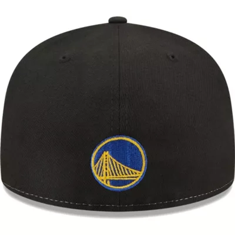 NBA Black/Royal Golden State Warriors Pop Front 59FIFTY Fitted Hat