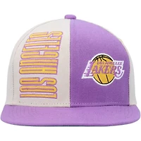 NBA Cream/Purple Los Angeles Lakers Hardwood Classics Pop Snapback Hat