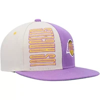 NBA Cream/Purple Los Angeles Lakers Hardwood Classics Pop Snapback Hat