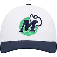 NBA White/Navy Dallas Mavericks Hardwood Classics Core 2-Tone 2.0 Pro Snapback Hat