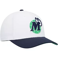 NBA White/Navy Dallas Mavericks Hardwood Classics Core 2-Tone 2.0 Pro Snapback Hat