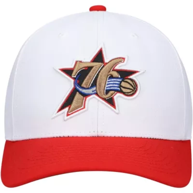 NBA White/Red Philadelphia 76ers Hardwood Classics Core 2-Tone 2.0 Pro Snapback Hat