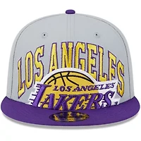 NBA Gray/Purple Los Angeles Lakers Tip-Off Two-Tone 9FIFTY Snapback Hat